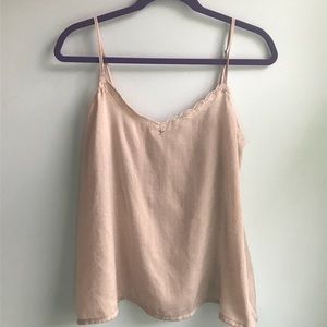 Pink camisole lace top from Hollister.
